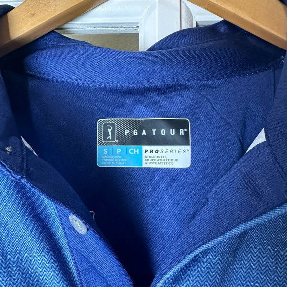 PGA TOUR Pro Series Athletic Fit Golf Shirt Polo - Small - Picture 3 of 7
